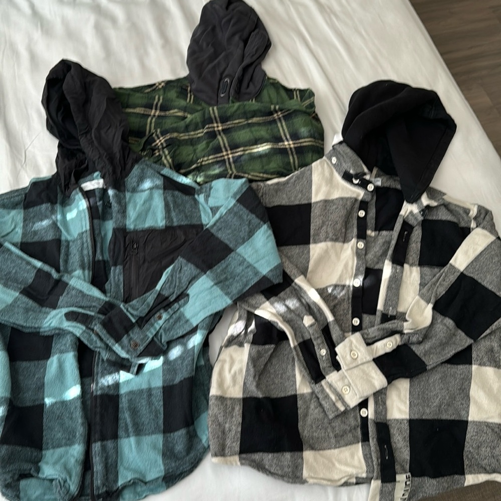 Zara boys size 11-12 plaid jackets bundle 3 items